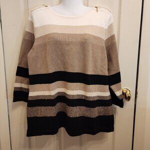 Womens Karen Scott size XL striped sweater